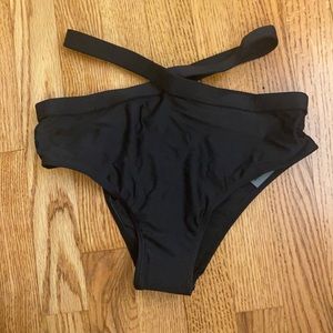 COPY - Black Cross Bikini Bottoms